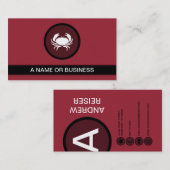 Krabbenrubinblase Visitenkarte (Vorne/Hinten)