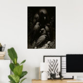 Krabbensammel-Poster Dark Academia, Gothic-Wand Poster (Heimbüro)