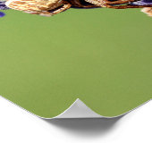 Krabbenspinne frisst Biene Poster (Ecke)