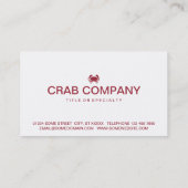 Krabbensymbol Visitenkarte (Rückseite)