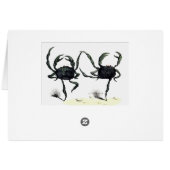 Krabbentango tanzen niedliche Vintage Sommerkrebse (Rückseite Horizontal)