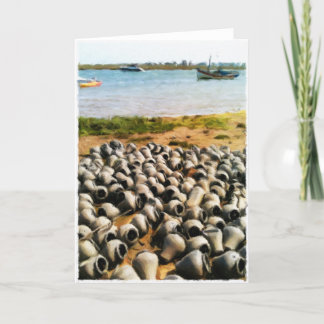 Krabbentöpfe an leerer Karte Sankt Luzia