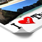 Krabi - Maya Bay - Thailand - I Liebe - Poster (Ecke)