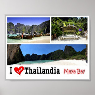 Krabi - Maya Bay - Thailand - I Liebe - Poster