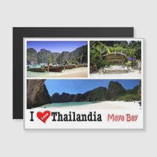 Krabi - Maya Bay - Thailand - I Love - Magnetkarte
