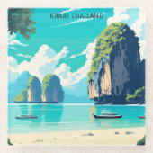 Krabi Thailand Beach Paradise Glasuntersetzer (Vorderseite)