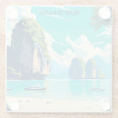 Krabi Thailand Beach Paradise Glasuntersetzer (Rückseite)