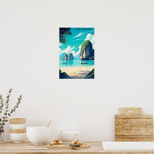 Krabi Thailand Beach Paradise Poster (Küche)