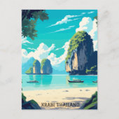 Krabi Thailand Beach Paradise Postkarte (Vorderseite)