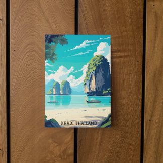 Krabi Thailand Beach Paradise Postkarte