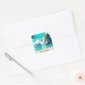 Krabi Thailand Beach Paradise Quadratischer Aufkleber (Umschlag)