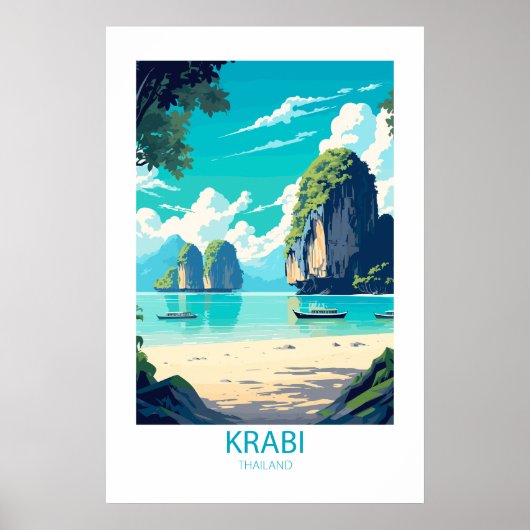 Krabi Thailand Berühmte Reiseziele Poster (Vorne)