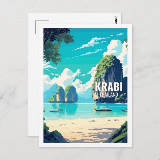 Krabi Thailand Berühmte Reiseziele Postkarte (Vorne/Hinten)