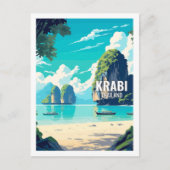 Krabi Thailand Berühmte Reiseziele Postkarte (Vorderseite)