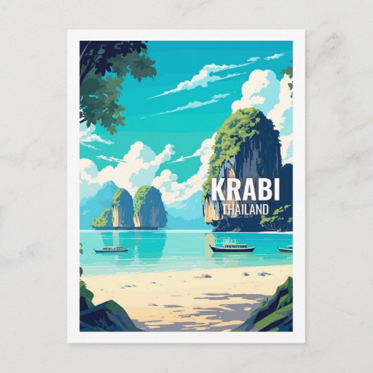 Krabi Thailand Berühmte Reiseziele Postkarte (Vorderseite)