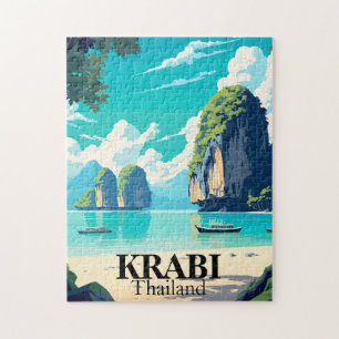 Krabi, Thailand Strand Tropische Landschaft Puzzle