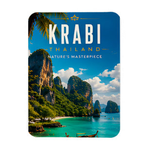 🏝️ Krabi Thailand Tropische Küste Wohndekoration Magnet