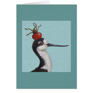 Krach die schwarze necked Stelzekarte