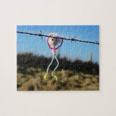 Kracht patser Fubby aan Prikkeldraad. Puzzle (Horizontal)