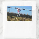 Kracht patser Fubby aan Prikkeldraad. Rechteckiger Aufkleber (Tasche)