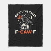 Krächzt Rabe F-Kräh-F Fleecedecke (Vorderseite)