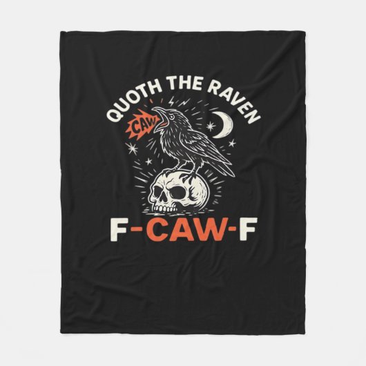 Krächzt Rabe F-Kräh-F Fleecedecke (Vorderseite)