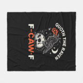 Krächzt Rabe F-Kräh-F Fleecedecke (Vorderseite (Horizontal))