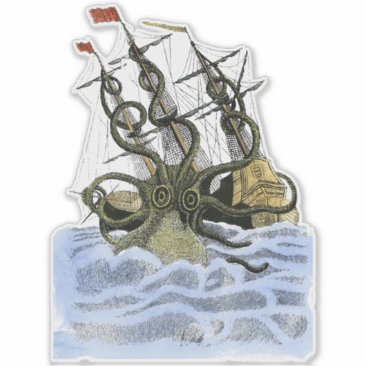 Kracken Transparent Aufkleber (Vorderseite)