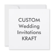 KRAFT 100lb 5.25" Square Wedding Einladungen