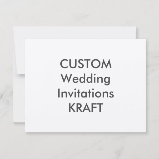 KRAFT 100lb 5,5" x 4,25" Einladungen für Hochzeite (Vorderseite)