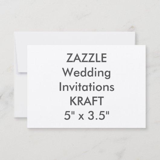 KRAFT 100lb 5 Zoll x 3,5 Zoll Hochzeitseinladungen Einladung (Vorderseite)