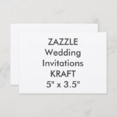 KRAFT 100lb 5 Zoll x 3,5 Zoll Hochzeitseinladungen Einladung (Vorne/Hinten)