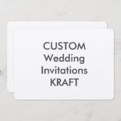 KRAFT 100lb 7 Zoll x 5 Zoll Hochzeitseinladungen Einladung (Vorne/Hinten)