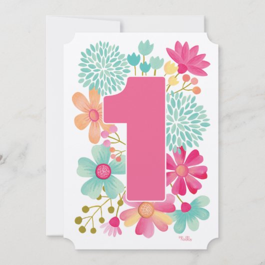 Kraft 1 Geburtstag Unternehmen Party Einladung (Rückseite)