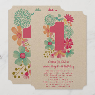 Kraft 1 Geburtstag Unternehmen Party Einladung