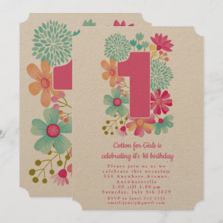 Kraft 1 Geburtstag Unternehmen Party Einladung