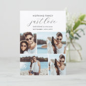 Kraft 4 Fotokollage Nichts Extravagant nur Liebe Save The Date (Stehend Vorderseite)