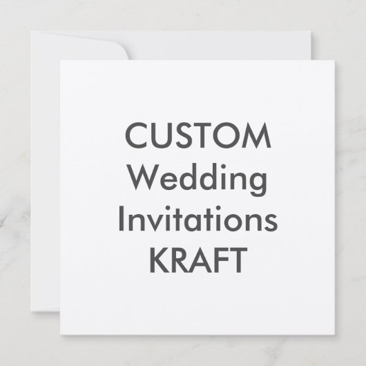 KRAFT 5,25" Square Wedding Einladungen (Vorderseite)