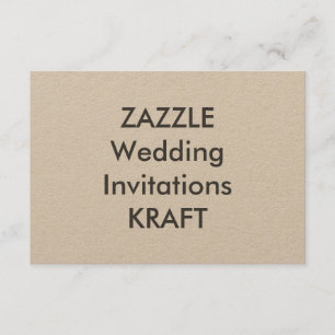 KRAFT 5" x 3,5" Einladungen für Hochzeiten