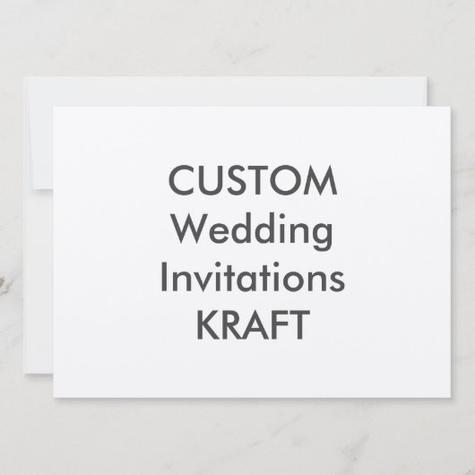 KRAFT 7,5" x 5,5" Hochzeitseinladungen Einladung (Vorderseite)