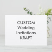 KRAFT 7,5" x 5,5" Hochzeitseinladungen Einladung (Stehend Vorderseite)