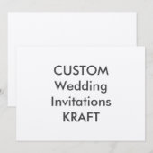 KRAFT 7,5" x 5,5" Hochzeitseinladungen Einladung (Vorne/Hinten)