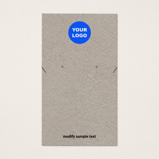 Kraft-Add-Logo-Kette und Earring-Display-Karte (Vorderseite)