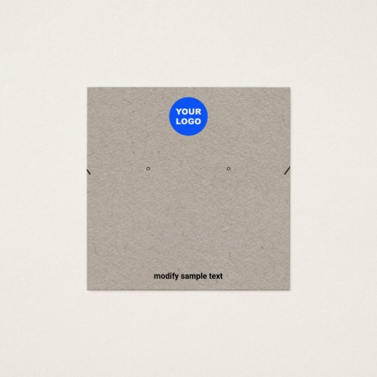 Kraft-Add-Logo-Kette und Earring-Display-Karte (Vorderseite)