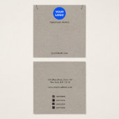 Kraft Add Logo Pendant Nekklace Square Display (Vorne & Hinten)