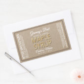 Kraft-Ahornsirup-Rectangle mit Nutrition Fakten Rechteckiger Aufkleber (Umschlag)