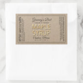 Kraft-Ahornsirup-Rectangle mit Nutrition Fakten Rechteckiger Aufkleber (Tasche)