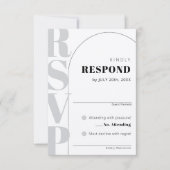 Kraft Amperand Modern Arch Wedding RSVP Card Karte (Vorderseite)