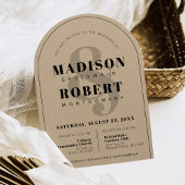 Kraft Ampersand Schwarz-Weiß-Foto-Hochzeit Einladung