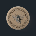 KRAFT APIARY MAGNET 100% PUR DURCH BIEN BUTTON<br><div class="desc">Simuliertes Kraft Logo mit Vintager Honigbiene. Quadrat oder Runde Taste. Ideal für die Werbung für Ihren Namen und Honigprodukte !</div>